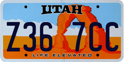 UT license plate Z367CC