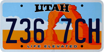 UT license plate Z367CH