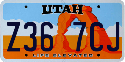 UT license plate Z367CJ