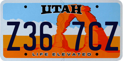 UT license plate Z367CZ