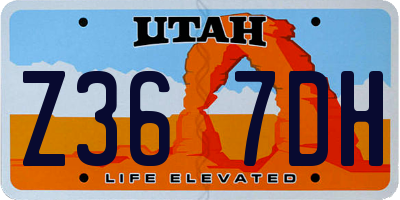 UT license plate Z367DH