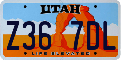 UT license plate Z367DL