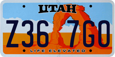 UT license plate Z367GO