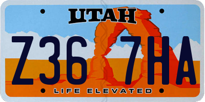 UT license plate Z367HA