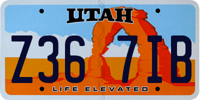 UT license plate Z367IB