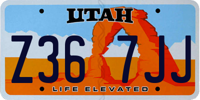 UT license plate Z367JJ