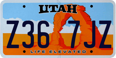 UT license plate Z367JZ