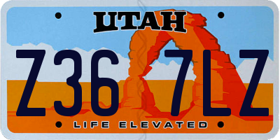 UT license plate Z367LZ