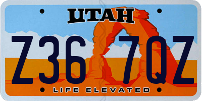 UT license plate Z367QZ