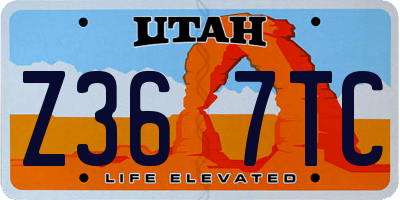 UT license plate Z367TC