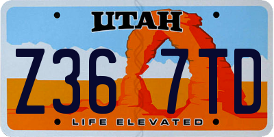 UT license plate Z367TD