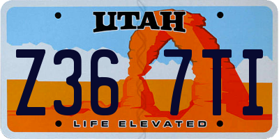 UT license plate Z367TI