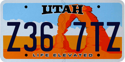 UT license plate Z367TZ