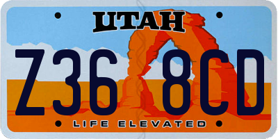 UT license plate Z368CD