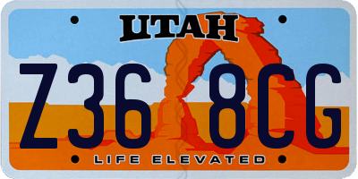 UT license plate Z368CG