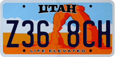 UT license plate Z368CH