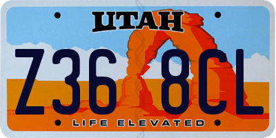 UT license plate Z368CL
