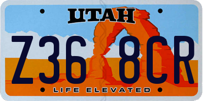 UT license plate Z368CR