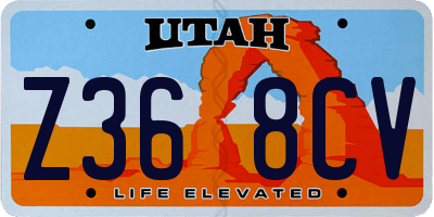 UT license plate Z368CV