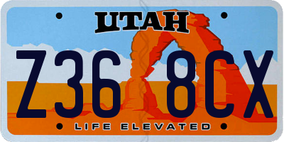 UT license plate Z368CX