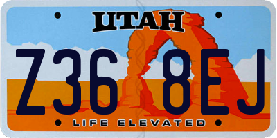 UT license plate Z368EJ
