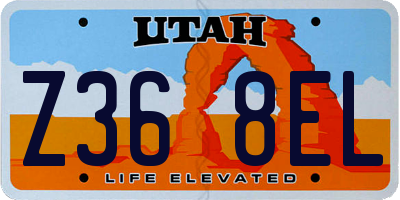 UT license plate Z368EL