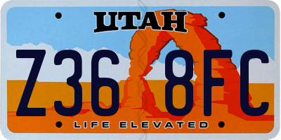 UT license plate Z368FC