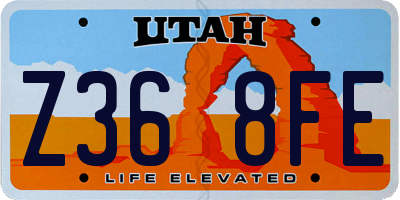 UT license plate Z368FE