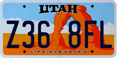 UT license plate Z368FL
