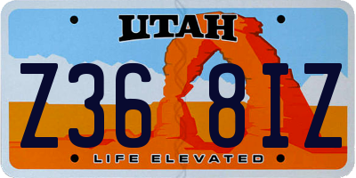UT license plate Z368IZ