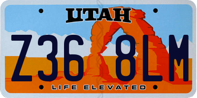 UT license plate Z368LM
