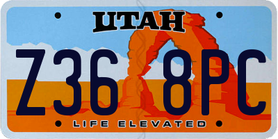 UT license plate Z368PC