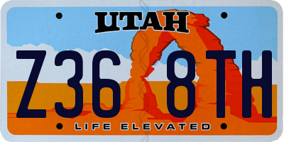 UT license plate Z368TH