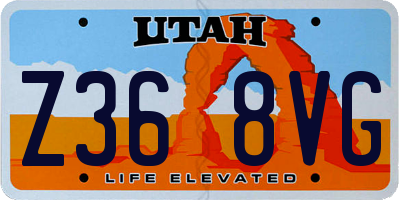 UT license plate Z368VG