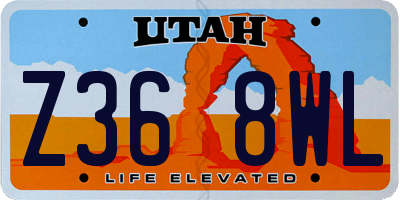 UT license plate Z368WL