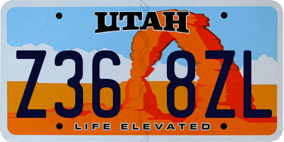 UT license plate Z368ZL