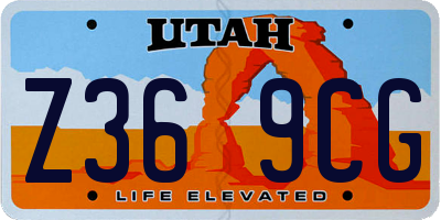 UT license plate Z369CG