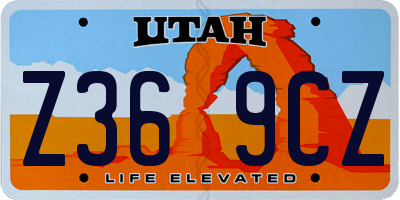 UT license plate Z369CZ