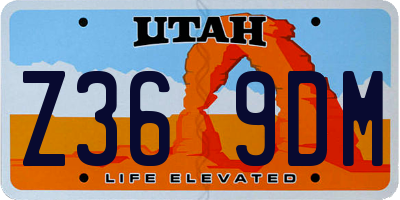 UT license plate Z369DM