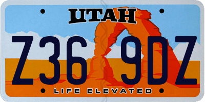 UT license plate Z369DZ