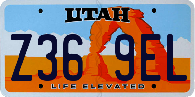 UT license plate Z369EL