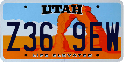 UT license plate Z369EW