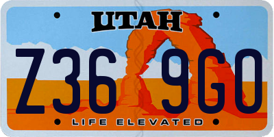 UT license plate Z369GO