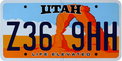 UT license plate Z369HH