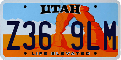 UT license plate Z369LM