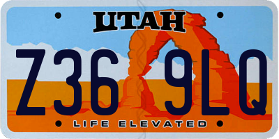 UT license plate Z369LQ
