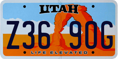 UT license plate Z369OG