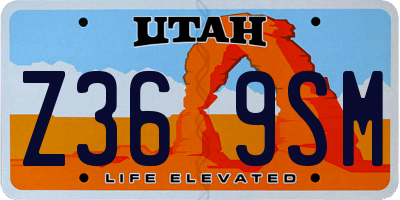 UT license plate Z369SM