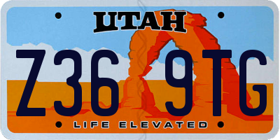 UT license plate Z369TG
