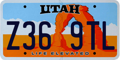 UT license plate Z369TL